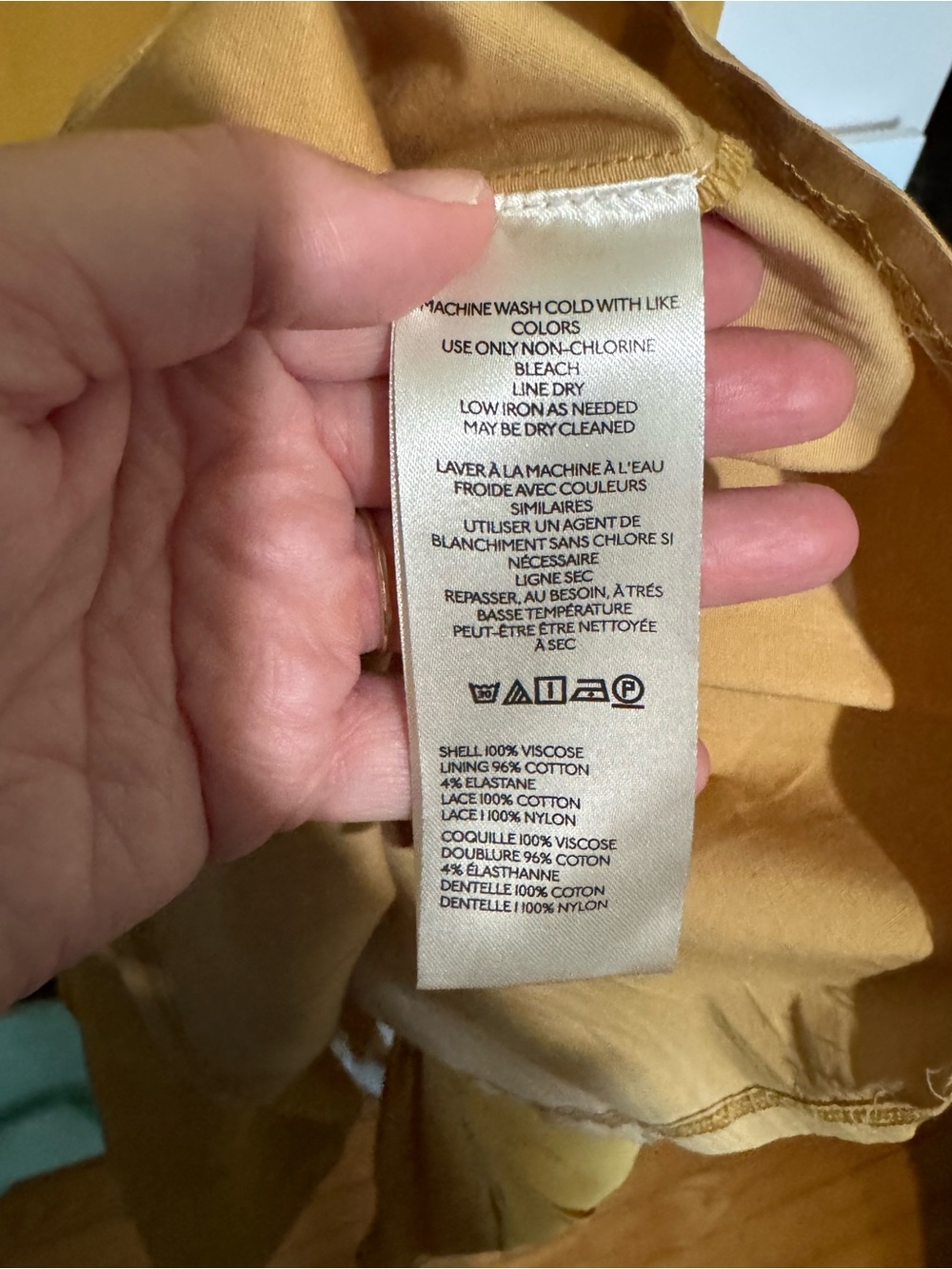 Anthropologie Mustard Yellow Maxi Dress with Ruffle V-Neck - Picture 5 of 6